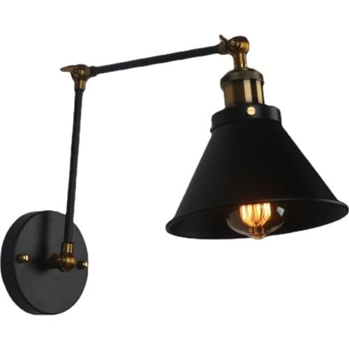 American Nordic Lamps LED Creative Simple Iron Bedside Bedroom Bar Retro Decoration Led Study Bedside Wall Lamp