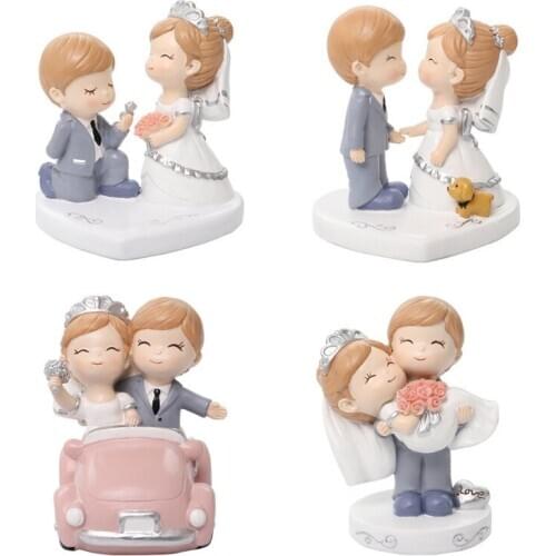 Household Desktop Decorative Figurines Sweet Love Wedding Decorations Party Cake Topper Decoration Home Decoration Accessories