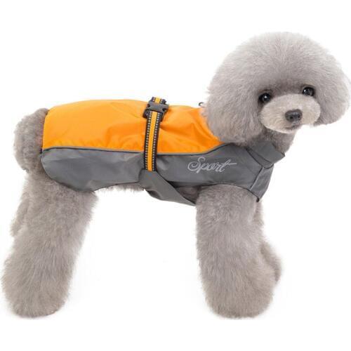 Small Dog Raincoat Breathable Poncho Dog Clothes Waterproof Windproof Reflective Jacket Vest Coat Pet Outdoor Sports Jacket