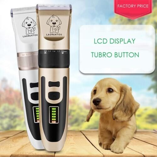 Electrical Pet Clipper Professional Grooming Kit LCD Display Rechargeable Pet Cat Dog Hair Trimmer Shaver Set Haircut Machine