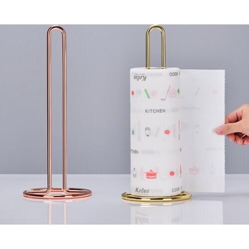 European Luxury Vertical Paper Towel Holder Stainless Steel Toilet Paper Holder Stand Bathroom Tissue Rack Kitchen Towel Hook