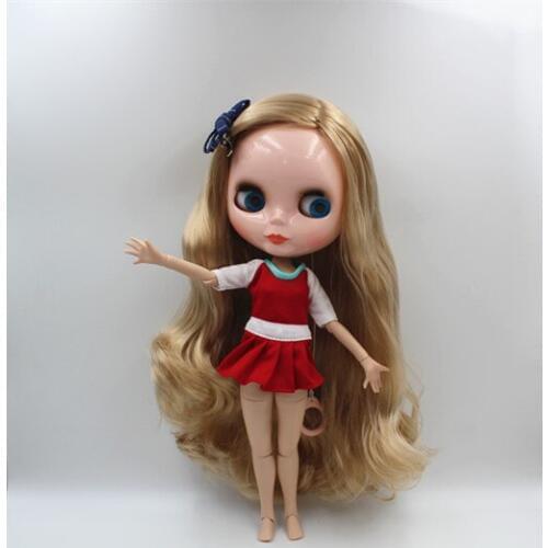 Blygirl Blyth doll K gold hair nude doll 30cm joint body 19 joint DIY doll can change makeup