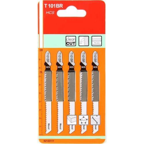 5pcs 100mm T101BR Jigsaw Blades Down Cut Worktop Wood Cutting For Bosch