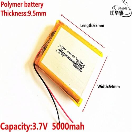 Liter energy battery 3.7V,5000mAH 955465 Polymer lithium ion / Li-ion battery for tablet pc BANK,GPS,mp3,mp4