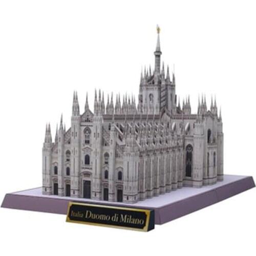 3D Milan Cathedral Model Origami building Model Living Room Desk Decoration DIY Handmade Stereo Origami Educational Papercraft