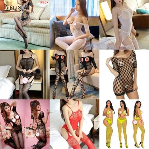Tights Crotchless Sexy Lingerie Bodystockings Fishnet Stockings Lenceria Femenina Sexy Costumes Transparent