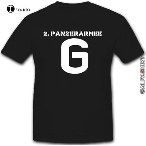 New Cotton Tee Shirt 2. Panzerarmee Guderian Panzerarmeeoberkommando 2 Pzaok 2 Big T Shirt Summer T-Shirt