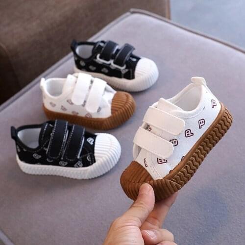 2021 New Childrens Canvas Shoes Solid Soft-soled Baby Toddler Shoes Girls Low Top Flats Hot Boys Fashion Cute Non-slip Students