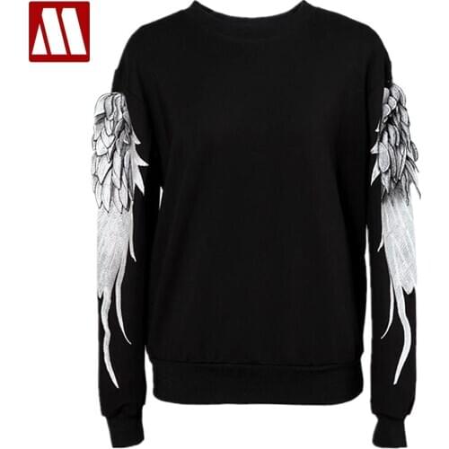 New Parents and Children Hoodies Ladies Hip Hop Streetwear Casual Femme Fashion Wings Sweatshirts Women Family Pullover Coats