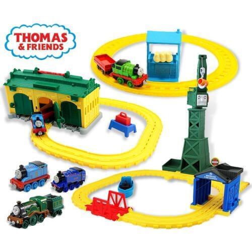 Original Thomas and Friends train set track car park Diecast Cars Train Kids Plastic Metal Boys Toys for Children Juguetes