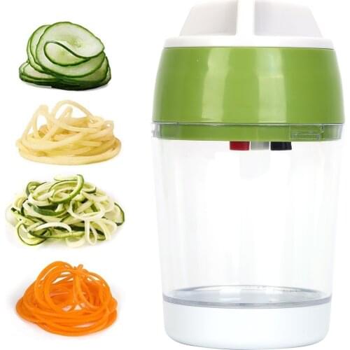Handheld Spiralizer Vegetable Slicer 5 in 1 Heavy Duty Veggie Spiral Cutter Spiral Cutter Spiralizer Zucchini Spaghetti Maker