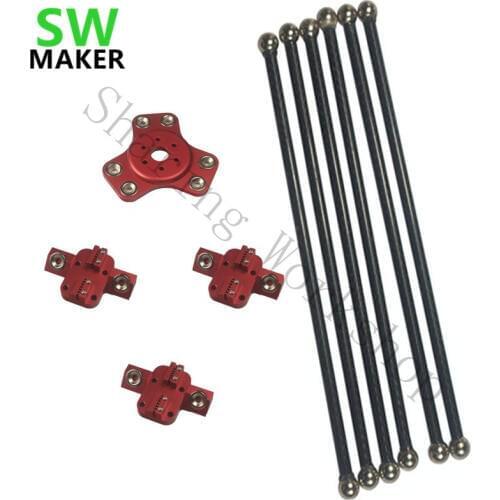 SWMAKER Reprap Kossel XL magnetic effector+carriage+300mm carbon tube Diagonal push rods kit for Delta kossel DIY 3d printer