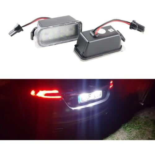 Fits For Jaguar XF X250 XJ X351 White CANbus 2PCs Led Number License Plate Lights Lamp