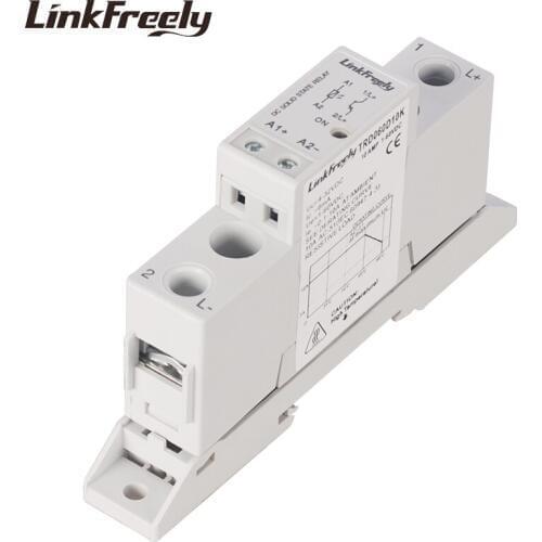 TRD060D10K Din Rail Solid State Relay SSR DC Control DC 10A 1-60VDC Output 5V 12V 24V 32VDC Input Electric Voltage Relay Module