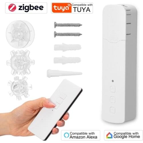 Tuya ZigBee Smart Motorized Chain Roller Blinds Pull Bead Curtain Motor Electric Curtain Motor Compatible With Alexa Google Home
