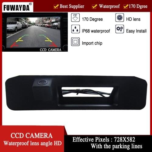 FUWAYDA trunk handle waterproof Car Auto Reverse CCD HD Rear View Camera for C Class W205 C180 C200 C280 C300 C350 C63 2014