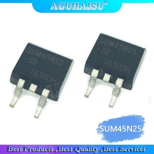 10pcs/lot SUM45N25-58 SUM45N25 TO-263 Patch LED LCD panel MOS field effect transistor