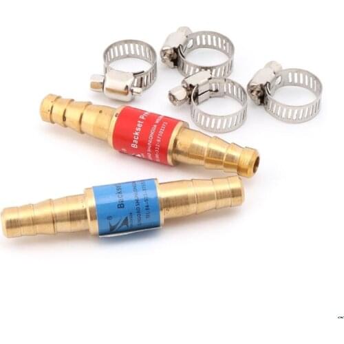 2pcs Pipe Flashback Arrestors Of Acetylene Liquefied Gas Propane & Oxygen Fuel