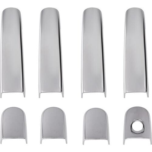 4PCS ABS Chrome Door Handle Cover Trim Catch Cap Molding Garnish Protector For Ford Focus C-Max Escape Kuga 2013 2014 2015-2018