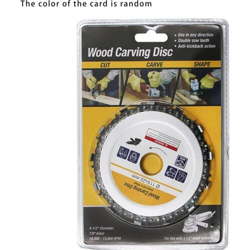 5 Inch Chain Grinder Chain Saws Disc Woodworking Chain Plate Tool 5 Inch Multi-Functional Wood Carving Disc Angle Grinding Tool