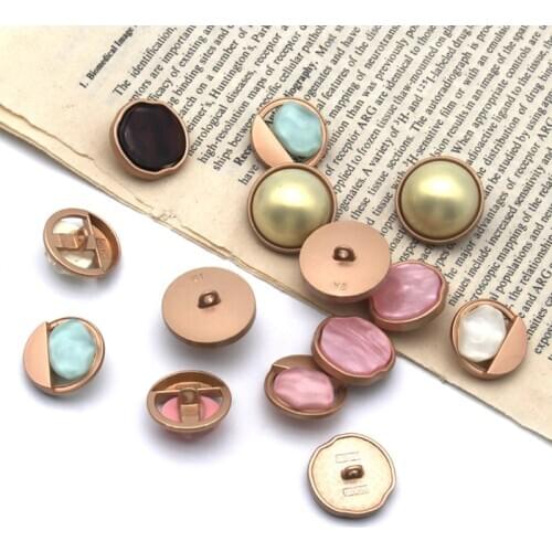 5pcs Pearl Metal Buttons for Clothing Sewing Hand Made Accessories Button on Clothes Decorative DIY Fashion High Quality