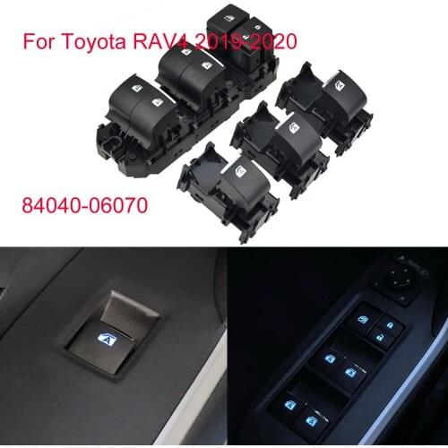 84040-06070 Power Window Switch Set For Toyota Corolla RAV4 C-HR LED Left Driving Blue Back light 2018 2019 2020