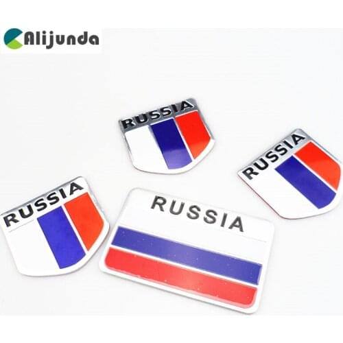Cars Russia car sticker 3d flag logo, Russian flag sticker on car covers, Label sticker accessories, Car styling