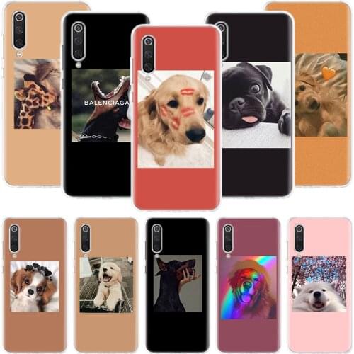 Funny Super Lovely Puppy Cute Dog Phone Case For Xiaomi Mi Note 10 11 9 8 10T 9T CC9 A1 A2 A3 5X 6X Pocophone F1 X3 F2 Pro Lite