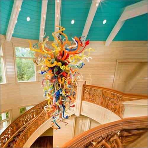 Custom Decorative Handmade Blown Glass Chihuly Chandelier Blown Glass Pendant Lights for Kitchen Decor