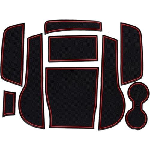 For Audi A3 2014 2015 Non-Slip Interior Door Gate Pad Groove Panel Cup Mat 9Pcs