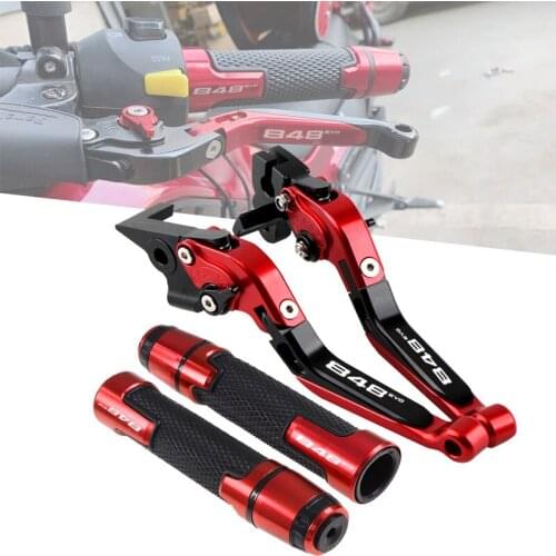 For Ducati 848 Evo 2007 2008 2009 2010 2011 2012 2013 Motorcycle 848 Accessories Brake Clutch Lever 22MM Handle Grips Handlebar