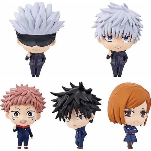 Anime Figure Jujutsu Kaisen Figures Itadori Yuji Gojo Satoru Action Figurine Q Version Cartoon Kawaii Cute Kid Toy Birthday Gift