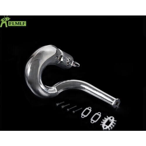 Alloy CNC Muffler Silence Tune Exhaust Pipe Set Fit for 1/5 HPI ROFUN BAHA ROVAN KM BAJA 5B SS 5T 5SC Toys Racing Games Parts