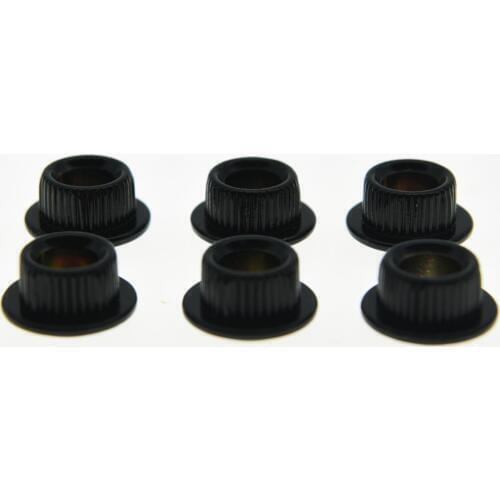 KAISH Black METAL Guitar Conversion Bushings Adapter Ferrules for Vintage Tuning Keys