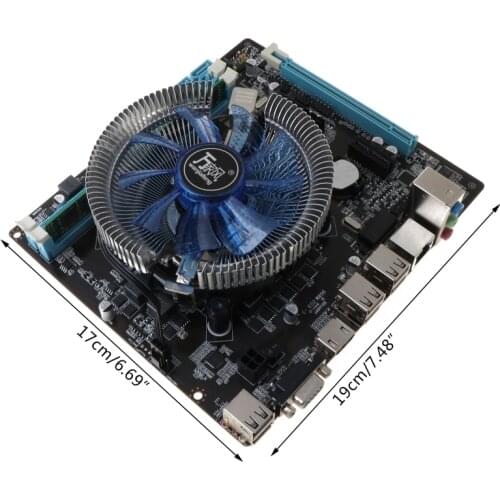 1Set HM55 Computer Motherboard I3 I5 Lga 1156 4G Memory Fan Desktop Mainboard