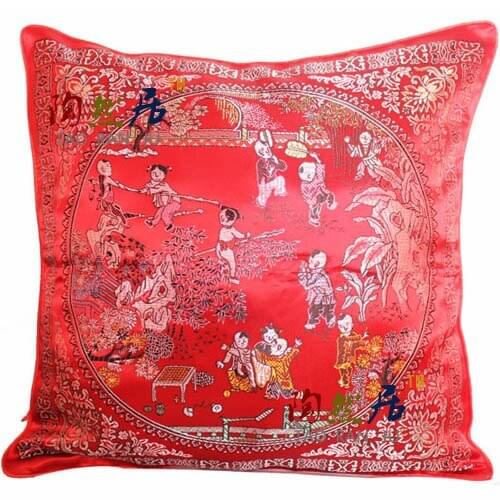 Modern Chinese cushions pillowcases hundred sons features home office chair cushions cover