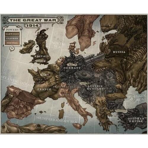 Non-woven Office Home Decor Map The Great War 1914 History Map of Europe 150x100cm Foldable Map for Office School Supplies