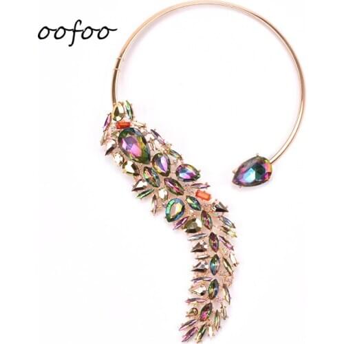 New Arrival Colorful Rhinestones Chokers Necklaces Fashion Trend Crystals Necklaces Fine Jewelry Accessories for Women