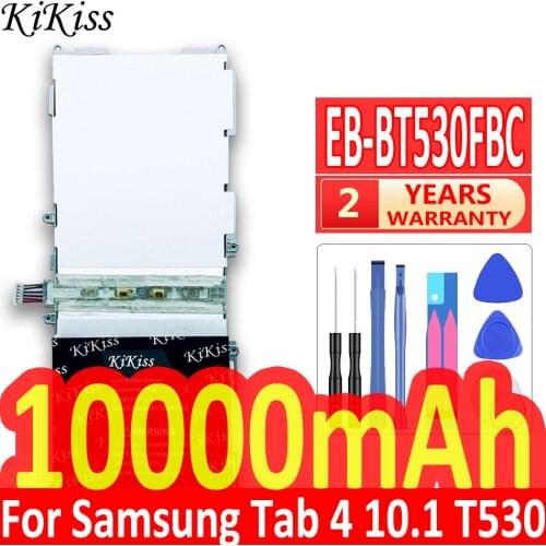 Original KiKiss For Samsung Tablet Battery For Galaxy Tab4 Tab 4 SM-T530 T533 T535 T531 T537 EB-BT530FBU EB-BT530FBC 10000mAh