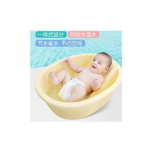 Plastic Baby Bathtub Can Sit and Lie in One Round Small Baby Bathtub Tray