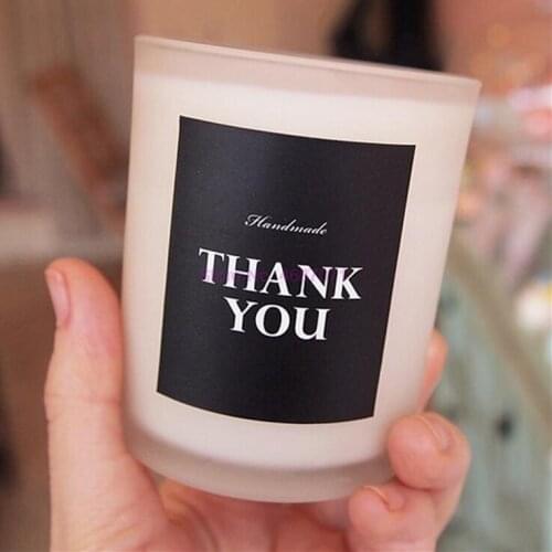 By DHL 500 sheets 9pcs/sheet Rectangle Black Thank You Packaging Sealing Label Kraft Sticker bicycle Stickers