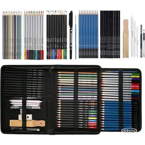 Profession 71 Pcs Colored Pencils, Art Coloring Drawing Pencils for Adult Coloring Book, Sketch,Crafting Projects