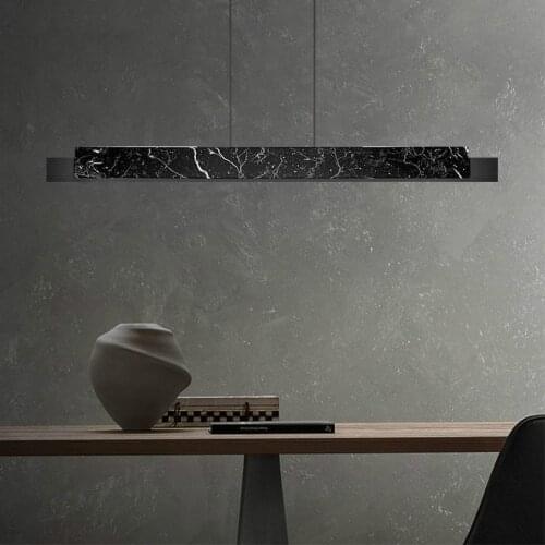 Marble Luxury LED Chandelier Dining Room Living Room Bar Modern Nordic Long Hanging Light Coffee Shop Restaurant Pendant Lamp
