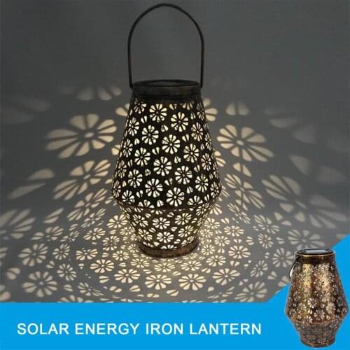 Solar Powered Garden Lamp Leaf Design Outdoor Lawn Yard Lantern LED Light Decor hanging lamp For Balcony Villa Creative Terrace