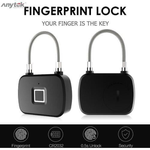 Anytek L13 Smart Keyless Fingerprint Touch Lock Fingerprints Mini Anti-Theft Security Padlock Luggage Case Suitcase Lock