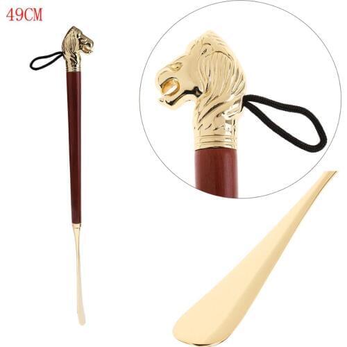 High Quality 49cm Long Shoe Horn Metal Handle Shoehorn Metal Durable And Lightweight Shoes Horns