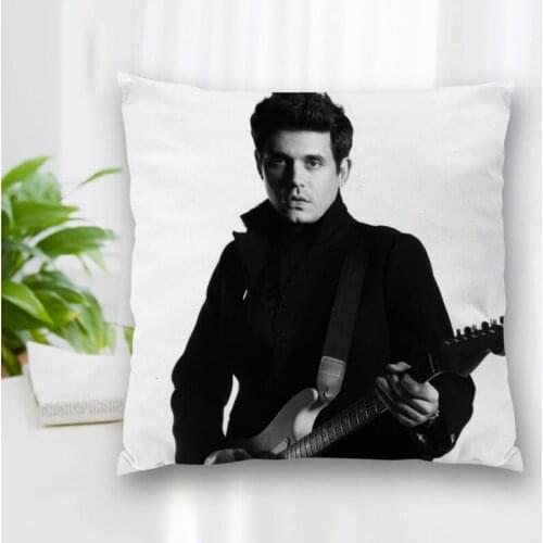 High Quality Custom Singer John Mayer Square Pillowcase Zippered Bedroom Home Pillow Cover Case 20X20cm 35X35cm 40x40cm