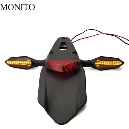 Motorcycle Tail Light Enduro Dirt Bike Rear Fender Brake Stop turn signals For HONDA CRF450R CRF250X CRF450X CRF 450R 250X 450X