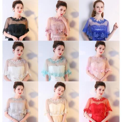 2019 Summer Autumn Woman Royal Blue lace Wraps Shawl Wild Bridal Party Wedding Ladies Scarf