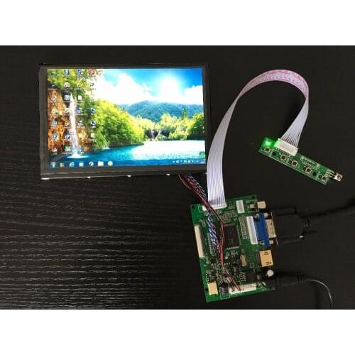 100%Tested For Raspberry Pi 1280*800 N070ICG-LD1 IPS LCD 7 inch LCD Screen Display Remote Driver Control Board 2AV VGA